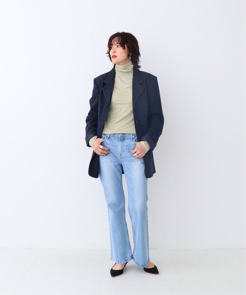 Spick & Span（スピックアンドスパン）の「【MIJEONG PARK】ロールネックジャージートップ◆（Tシャツ/カットソー・レディース・グリーン/パープル/アイボリー/ネイビー・SMALL）」の16枚目の写真