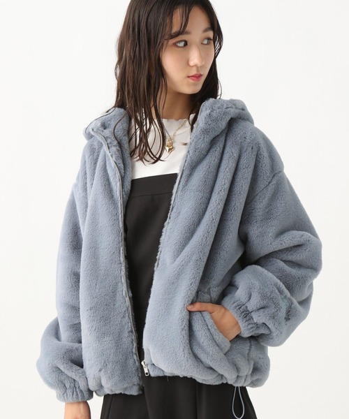 repipi armario（レピピ アルマリオ）の「モコモコファーフーディージャケット（その他アウター・キッズ・アイボリー/ブラウン/サックスブルー/ブラック・SMALL/MEDIUM/LARGE）」の11枚目の写真