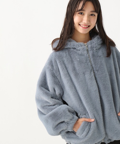 repipi armario（レピピ アルマリオ）の「モコモコファーフーディージャケット（その他アウター・キッズ・アイボリー/ブラウン/サックスブルー/ブラック・SMALL/MEDIUM/LARGE）」の21枚目の写真