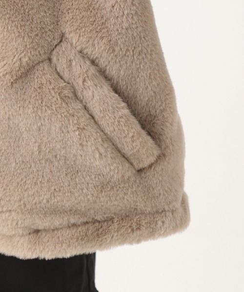 repipi armario（レピピ アルマリオ）の「モコモコファーフーディージャケット（その他アウター・キッズ・アイボリー/ブラウン/サックスブルー/ブラック・SMALL/MEDIUM/LARGE）」の12枚目の写真