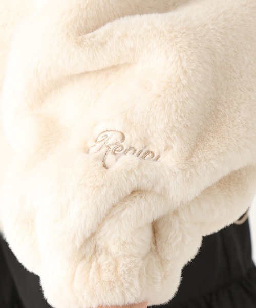 repipi armario（レピピ アルマリオ）の「モコモコファーフーディージャケット（その他アウター・キッズ・アイボリー/ブラウン/サックスブルー/ブラック・SMALL/MEDIUM/LARGE）」の8枚目の写真