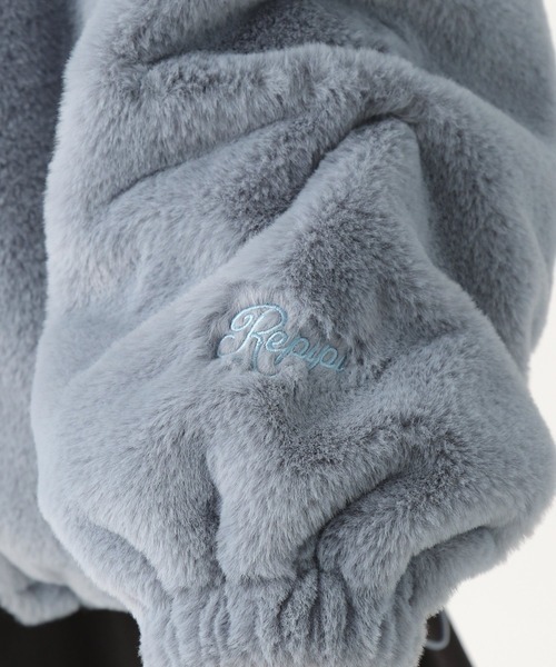 repipi armario（レピピ アルマリオ）の「モコモコファーフーディージャケット（その他アウター・キッズ・アイボリー/ブラウン/サックスブルー/ブラック・SMALL/MEDIUM/LARGE）」の18枚目の写真