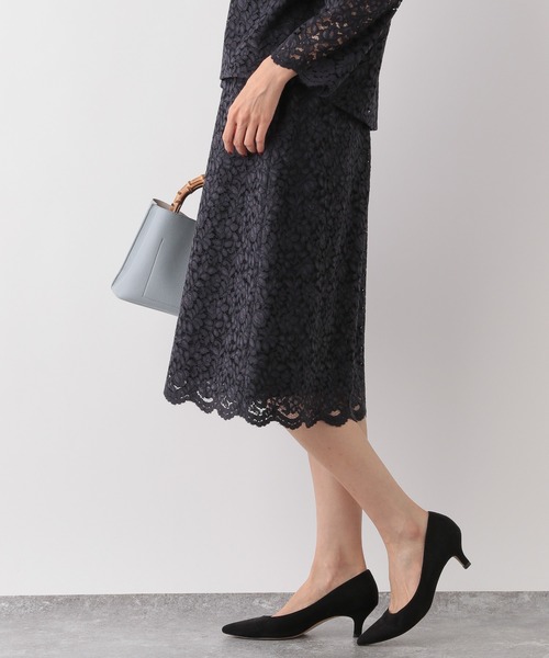 GLOBAL WORK（グローバルワーク）の「洗える総レーススカート/236490（スカート・レディース・グリーン/ネイビー・LARGE/MEDIUM）」の3枚目の写真