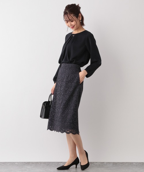 GLOBAL WORK（グローバルワーク）の「洗える総レーススカート/236490（スカート・レディース・グリーン/ネイビー・LARGE/MEDIUM）」の11枚目の写真
