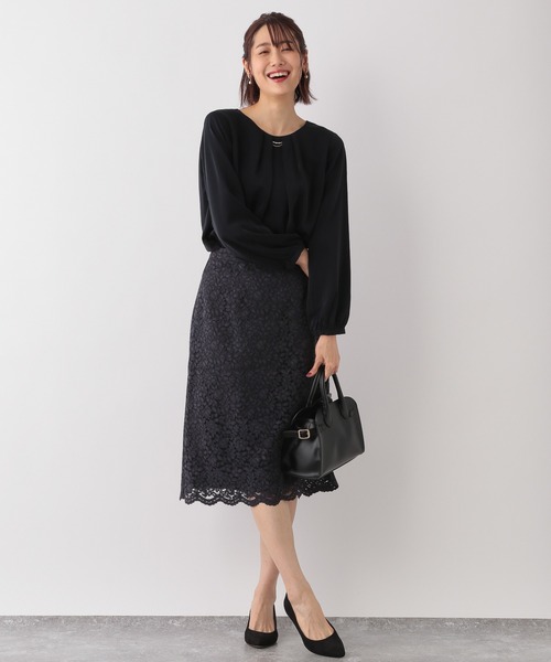 GLOBAL WORK（グローバルワーク）の「洗える総レーススカート/236490（スカート・レディース・グリーン/ネイビー・LARGE/MEDIUM）」の18枚目の写真