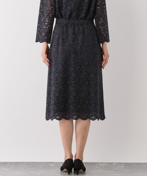GLOBAL WORK（グローバルワーク）の「洗える総レーススカート/236490（スカート・レディース・グリーン/ネイビー・LARGE/MEDIUM）」の10枚目の写真