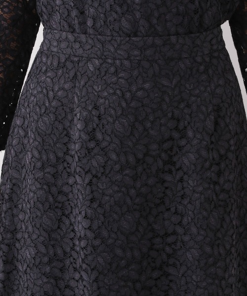 GLOBAL WORK（グローバルワーク）の「洗える総レーススカート/236490（スカート・レディース・グリーン/ネイビー・LARGE/MEDIUM）」の6枚目の写真