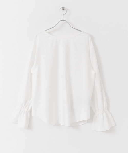 URBAN RESEARCH（アーバンリサーチ）の「ギャザースリーブブラウス（シャツ/ブラウス・レディース・オフホワイト/モカ・FREE）」の19枚目の写真