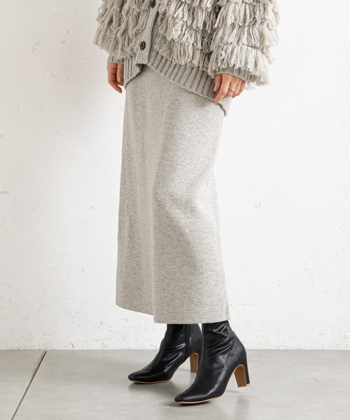 prose verse（プロズヴェール）の「フリンジカーデ×ニットスカートセットアップ（カーディガン/ボレロ・レディース・アイボリー/グレー/ネイビー・ﾌﾘ-）」の18枚目の写真