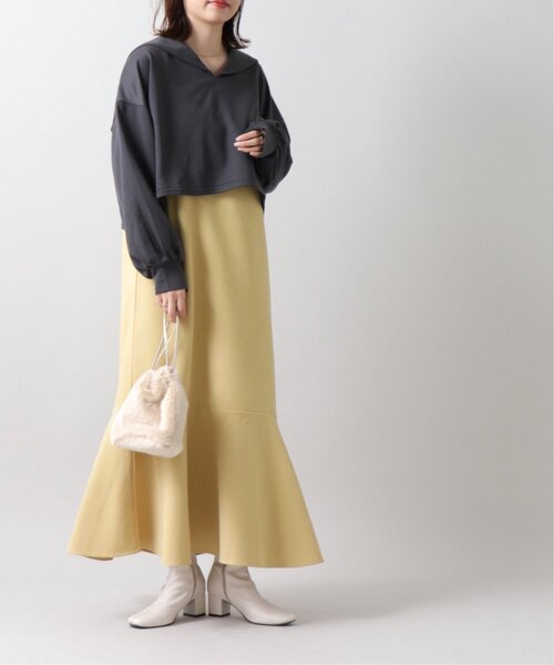 frames RAY CASSIN（フレームスレイカズン）の「裾切替キャミワンピース（ワンピース・レディース・イエロー/クリーム/スミクロ・FREE）」の12枚目の写真