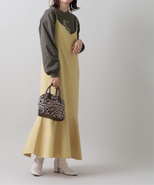 frames RAY CASSIN（フレームスレイカズン）の「裾切替キャミワンピース（ワンピース・レディース・イエロー/クリーム/スミクロ・FREE）」の11枚目の写真