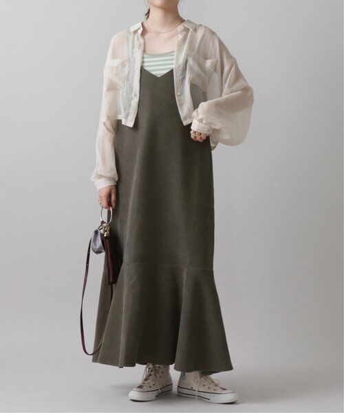 frames RAY CASSIN（フレームスレイカズン）の「裾切替キャミワンピース（ワンピース・レディース・イエロー/クリーム/スミクロ・FREE）」の19枚目の写真