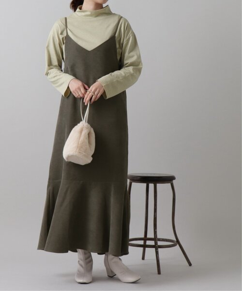 frames RAY CASSIN（フレームスレイカズン）の「裾切替キャミワンピース（ワンピース・レディース・イエロー/クリーム/スミクロ・FREE）」の20枚目の写真