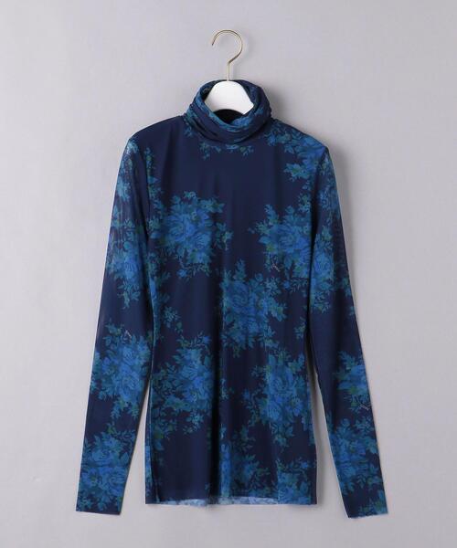 GANNI(ガニー)の「<GANNI(ガニー)>プリント タートルネック カットソー ■■■(Tシャツ/カットソー・レディース・コバルトブルー/ダークブラウン・36/34)」の2枚目の写真