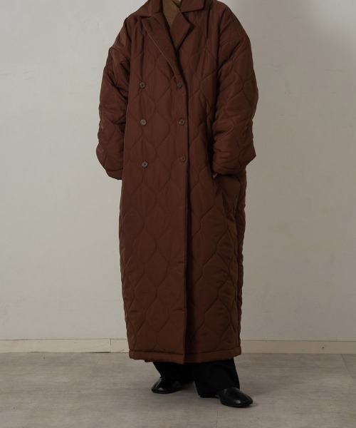 lawgy(ラウジー)の「quilting double button outer(その他アウター・レディース・ホワイト/ブラウン・FREE)」の15枚目の写真