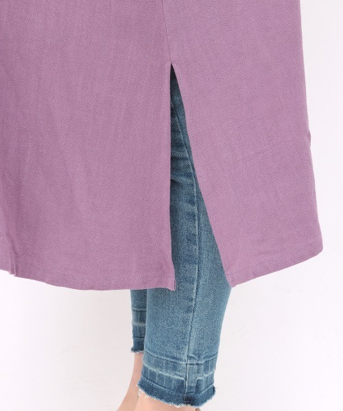 チチカカ(チチカカ)の「エスニック刺繍ワンピース(シャツワンピース・レディース・パープル/グリーン/アイボリー・FREE)」の12枚目の写真