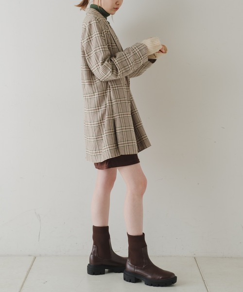 Kastane（カスタネ）の「チェックジャガードジャケット（テーラードジャケット・レディース・グリーン系その他/ライトベージュ/アイボリー・FREE）」の12枚目の写真