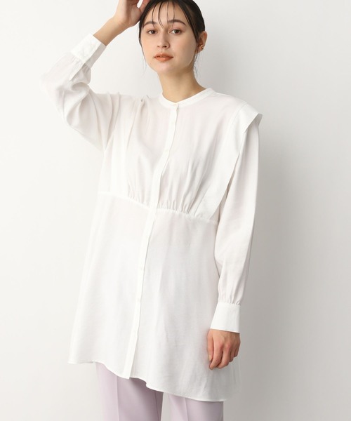 A part by（アパートバイ）の「Rn2wayチュニックブラウス 265049（シャツ/ブラウス・レディース・ライトグレー/ライトブルー/ブラック/オフホワイト・FREE）」の8枚目の写真