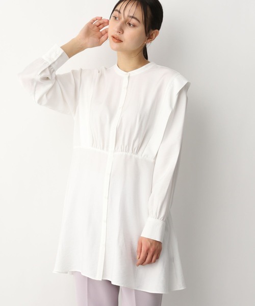 A part by（アパートバイ）の「Rn2wayチュニックブラウス 265049（シャツ/ブラウス・レディース・ライトグレー/ライトブルー/ブラック/オフホワイト・FREE）」の9枚目の写真