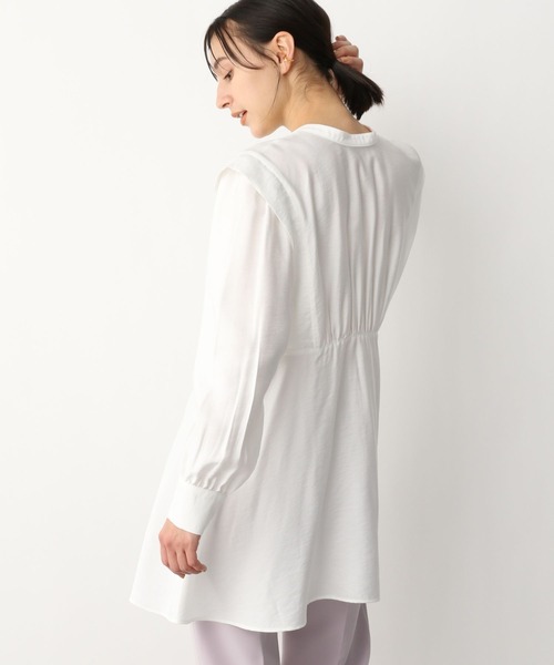 A part by（アパートバイ）の「Rn2wayチュニックブラウス 265049（シャツ/ブラウス・レディース・ライトグレー/ライトブルー/ブラック/オフホワイト・FREE）」の10枚目の写真