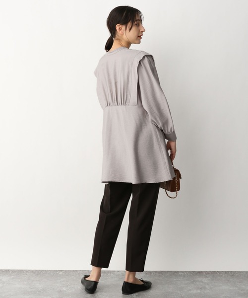 A part by（アパートバイ）の「Rn2wayチュニックブラウス 265049（シャツ/ブラウス・レディース・ライトグレー/ライトブルー/ブラック/オフホワイト・FREE）」の20枚目の写真