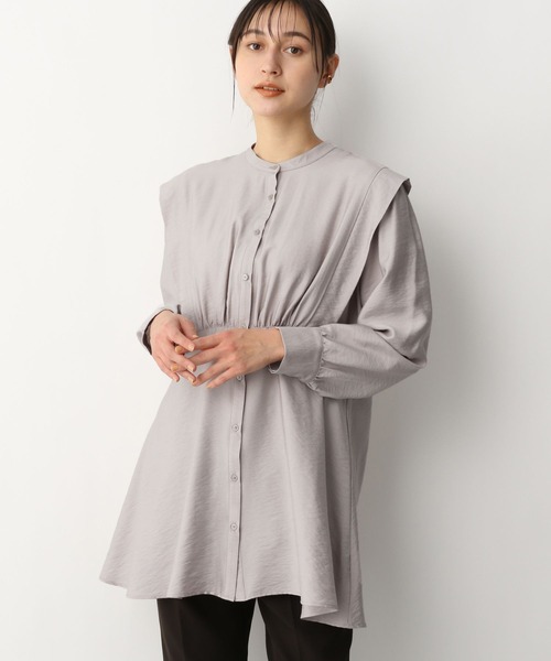 A part by（アパートバイ）の「Rn2wayチュニックブラウス 265049（シャツ/ブラウス・レディース・ライトグレー/ライトブルー/ブラック/オフホワイト・FREE）」の21枚目の写真