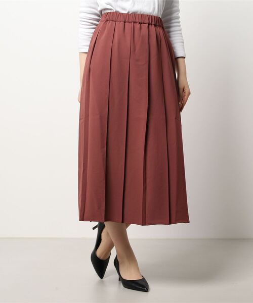 KOBE LETTUCE（コウベレタス）の「ウエストゴムワイドプリーツスカート（スカート・レディース・ベージュ/カーキ/ラベンダー/ピンク系・FREE）」の4枚目の写真