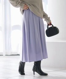 ウエストゴムワイドプリーツスカート