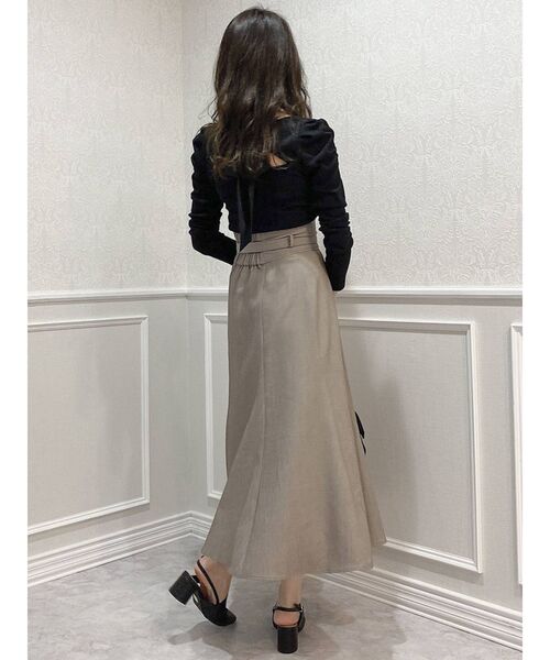 dazzlin（ダズリン）の「バックリボンパワショルカットトップス（Tシャツ/カットソー・レディース・ブラック/モカ/オフホワイト/ピンク/グレー・FREE）」の14枚目の写真