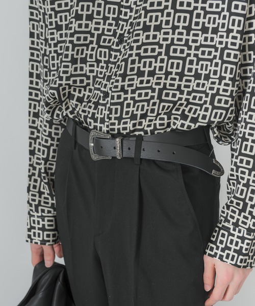 FOLLOWIN（フォロウィン）の「ウエスタンポイントモチーフ牛革ベルト（ベルト・レディース・ブラック・ONE SIZE）」の10枚目の写真