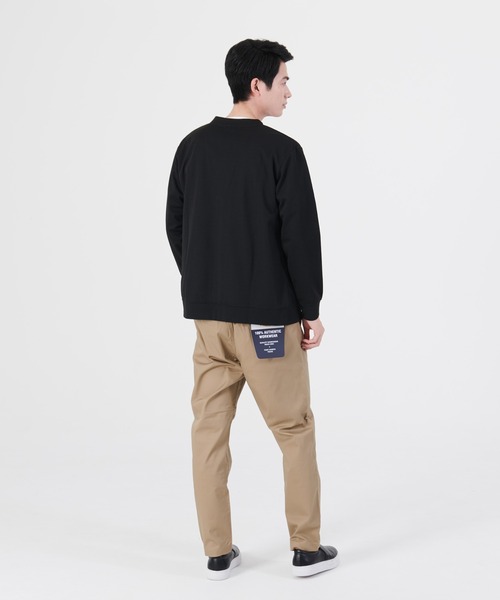 Blue Standard （ブルースタンダード）の「【BLUE STANDARD/ブルースタンダード】ダンボールボタンカーディガン　Ｔシャツ　２点セット（カーディガン/ボレロ・メンズ・ブラック/ベージュ/グレー/グリーン・MEDIUM/LARGE/X-LARGE）」の7枚目の写真