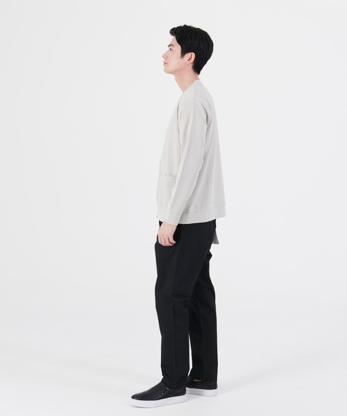Blue Standard （ブルースタンダード）の「【BLUE STANDARD/ブルースタンダード】ダンボールボタンカーディガン　Ｔシャツ　２点セット（カーディガン/ボレロ・メンズ・ブラック/ベージュ/グレー/グリーン・MEDIUM/LARGE/X-LARGE）」の16枚目の写真