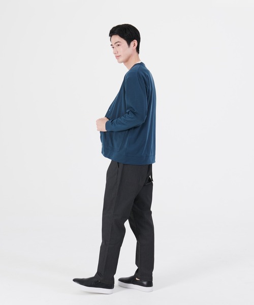 Blue Standard （ブルースタンダード）の「【BLUE STANDARD/ブルースタンダード】ダンボールボタンカーディガン　Ｔシャツ　２点セット（カーディガン/ボレロ・メンズ・ブラック/ベージュ/グレー/グリーン・MEDIUM/LARGE/X-LARGE）」の11枚目の写真
