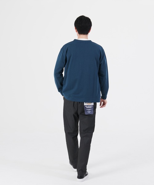 Blue Standard （ブルースタンダード）の「【BLUE STANDARD/ブルースタンダード】ダンボールボタンカーディガン　Ｔシャツ　２点セット（カーディガン/ボレロ・メンズ・ブラック/ベージュ/グレー/グリーン・MEDIUM/LARGE/X-LARGE）」の12枚目の写真