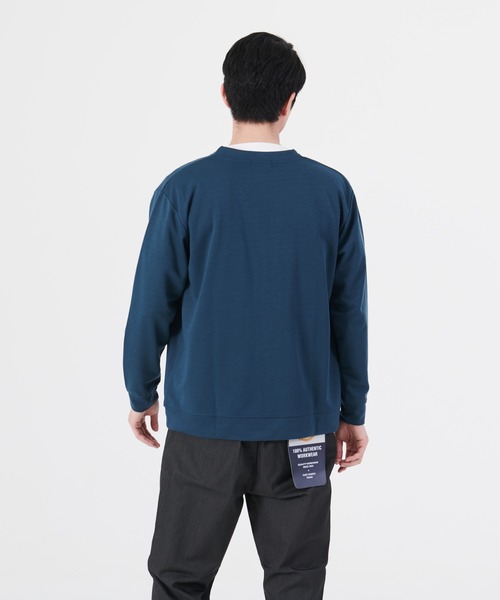 Blue Standard （ブルースタンダード）の「【BLUE STANDARD/ブルースタンダード】ダンボールボタンカーディガン　Ｔシャツ　２点セット（カーディガン/ボレロ・メンズ・ブラック/ベージュ/グレー/グリーン・MEDIUM/LARGE/X-LARGE）」の14枚目の写真
