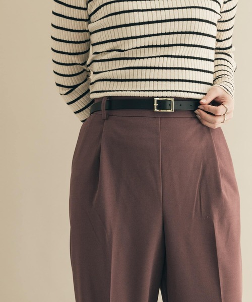 SMELLY（スメリー）の「ベーシックデザインベルト（ベルト・レディース・ブラック/グリーン・-）」の2枚目の写真