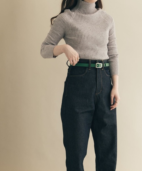 SMELLY（スメリー）の「ベーシックデザインベルト（ベルト・レディース・ブラック/グリーン・-）」の9枚目の写真