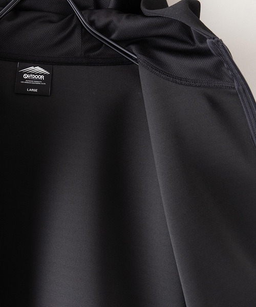 OUTDOOR PRODUCTS APPAREL(アウトドアプロダクツアパレル)の「エアダンボール ストレッチ ZIPパーカー ワンポイントブランドロゴ(パーカー・メンズ・グレー/ブラック・MEDIUM/LARGE/X-LARGE)」の9枚目の写真