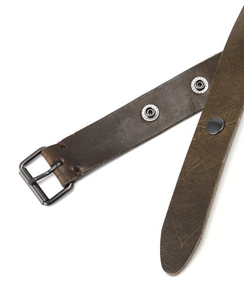 MHL. PRESS STUD BELT プレス スタッド ベルト レザー 黒 MHL