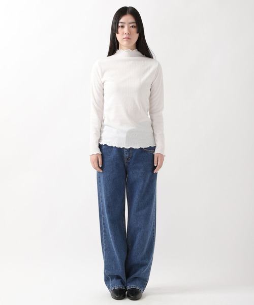 ALAND(エーランド)の「3.3Field Trip/LETTUCE TRIM TOP 2275827(Tシャツ/カットソー・レディース・ライトブルー/アイボリー/ブラック・FREE)」の4枚目の写真