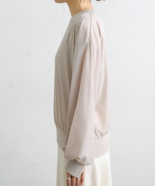 PUAL CE CIN(ピュアルセシン)の「【WEB限定】シアープルオーバー(Tシャツ/カットソー・レディース・ブラック/ラベンダー/グレイッシュベージュ・FREE)」の13枚目の写真