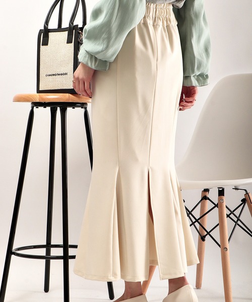 Brownie（ブラウニー）の「Brownie ハイウエストマーメイドスカート（スカート・レディース・グリーン/イエロー/ピンク/ダークブラウン/アイボリー・FREE）」の22枚目の写真