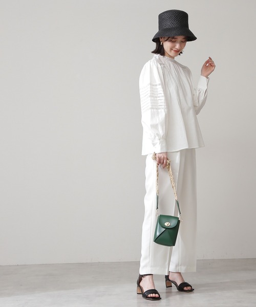 N.（N. Natural Beauty Basic）（エヌエヌナチュラルビューティーベーシック）の「マクラメショルダーミニバッグ（ショルダーバッグ・レディース・ホワイト/グリーン・ﾌﾘ-）」の18枚目の写真