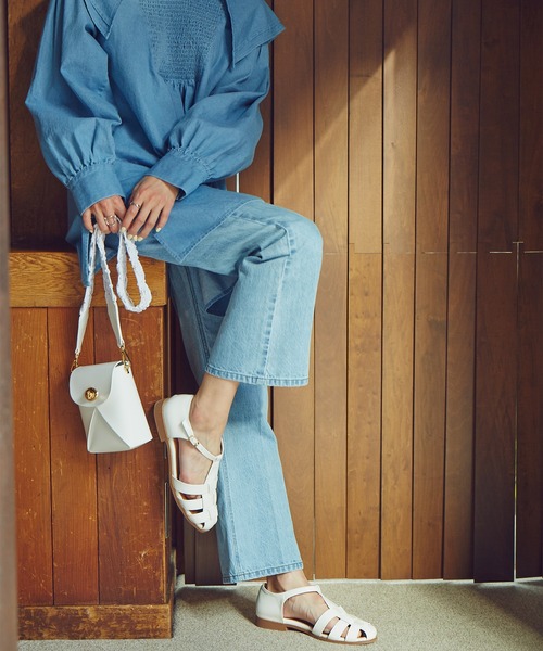 N.（N. Natural Beauty Basic）（エヌエヌナチュラルビューティーベーシック）の「マクラメショルダーミニバッグ（ショルダーバッグ・レディース・ホワイト/グリーン・ﾌﾘ-）」の13枚目の写真