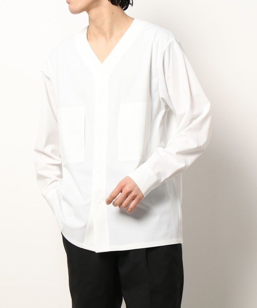 ITTI(イッチ)の「【ITTI×Lui's/イッチ×ルイス】BASEBALL(シャツジャケット)(シャツ/ブラウス・メンズ・ホワイト/ブラック・1/2)」の5枚目の写真