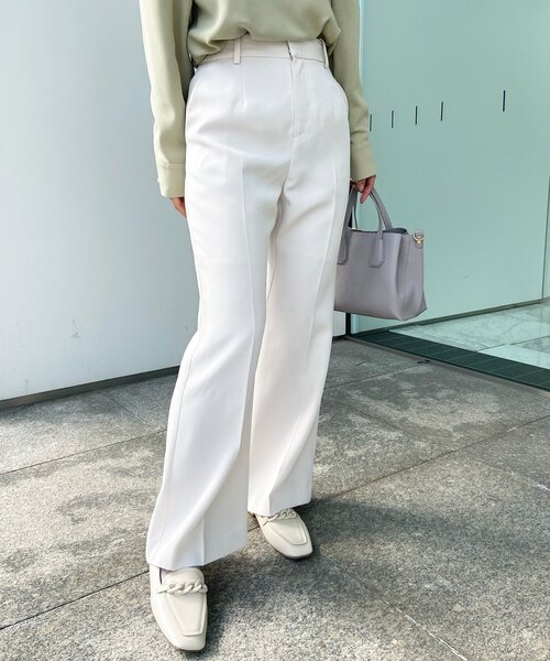 OPAQUE.CLIP（オペークドットクリップ）の「◆センタープレスフレア（その他パンツ・レディース・ネイビー/レモンイエロー/オフホワイト・36/38）」の15枚目の写真