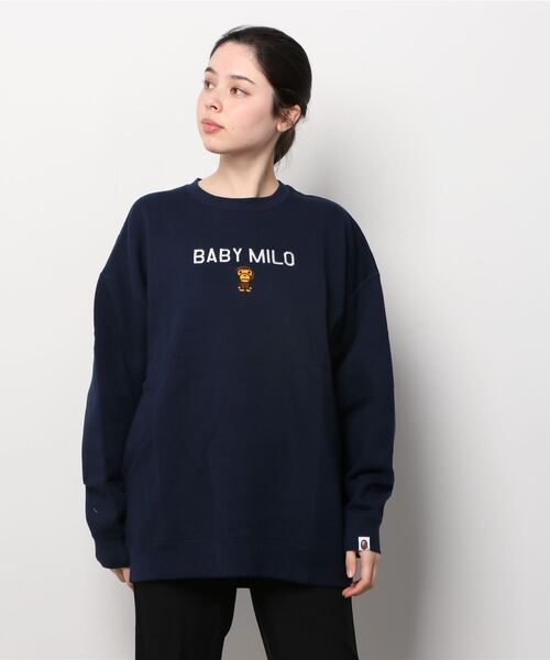 A BATHING APE（アベイシングエイプ）の「MILO QUILTING OVERSIZED CREWNECK L（スウェット）」 WEAR