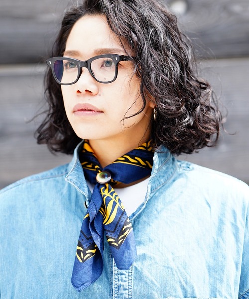 THE MILES（ザ マイルズ）の「youtilityarticle SQUARE&Concho-Hairloop Set バンダナ＆コンチョバッジ セット（バンダナ/スカーフ・メンズ・ネイビー/ワインレッド・FREE）」の7枚目の写真