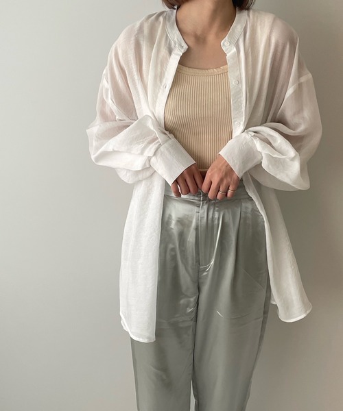 LE MORE(リモア)の「ヘムデザインサテンパンツ(その他パンツ・レディース・ベージュ/オレンジ/グリーン・S/M)」の17枚目の写真
