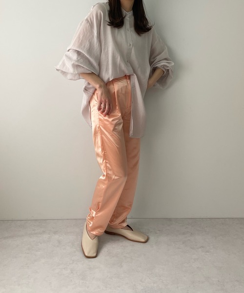 LE MORE(リモア)の「ヘムデザインサテンパンツ(その他パンツ・レディース・ベージュ/オレンジ/グリーン・S/M)」の20枚目の写真